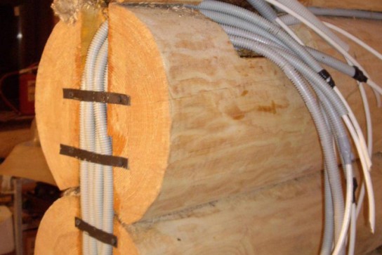 Монтаж скрытой электрики в деревянном доме — Фото 757